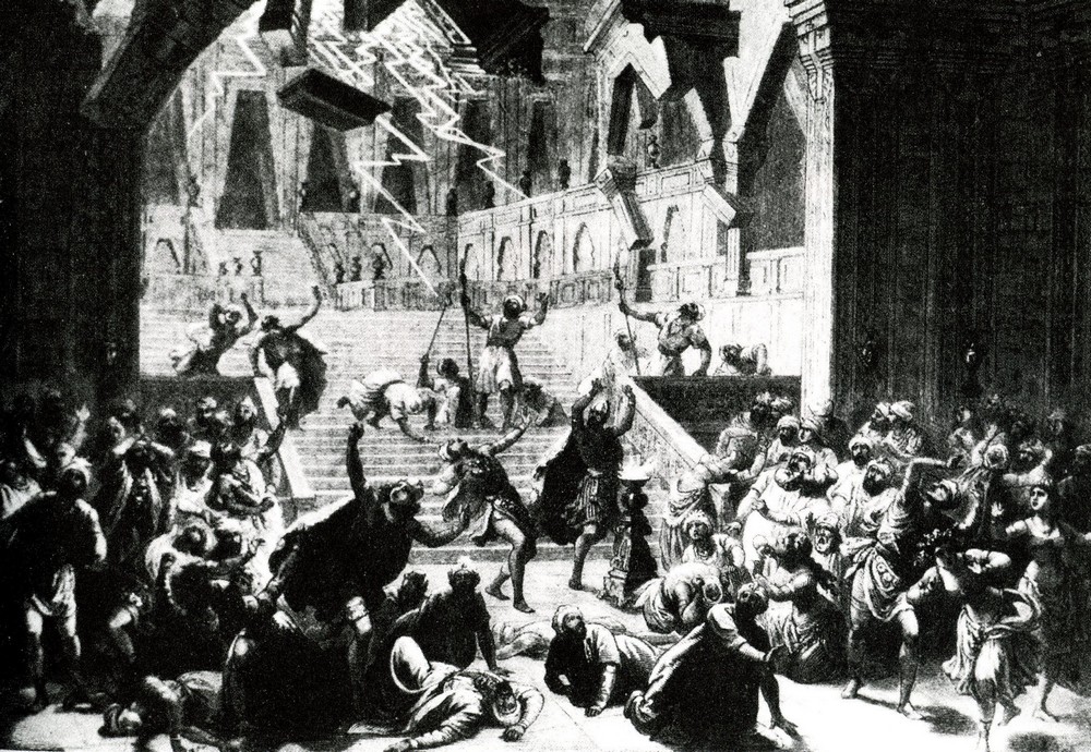 Fig. 7 - The Destruction of the Rajah's Palace (1877)