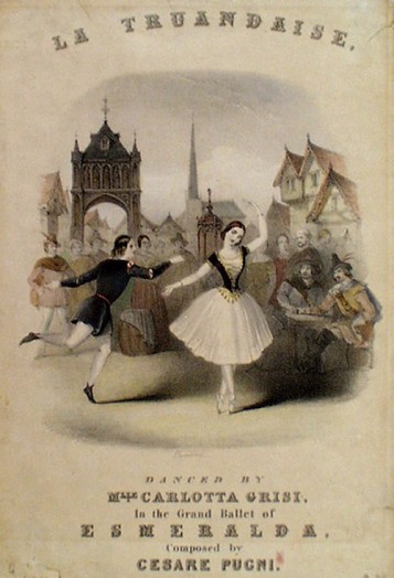 Frontispiece of a published piano reduction of the dance La truandaise from the ballet La Esmeralda (1844)