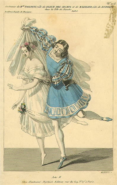 Marie Taglioni as the Daughter of the Danube and Joseph Mazilier as Rudolf (1836)
