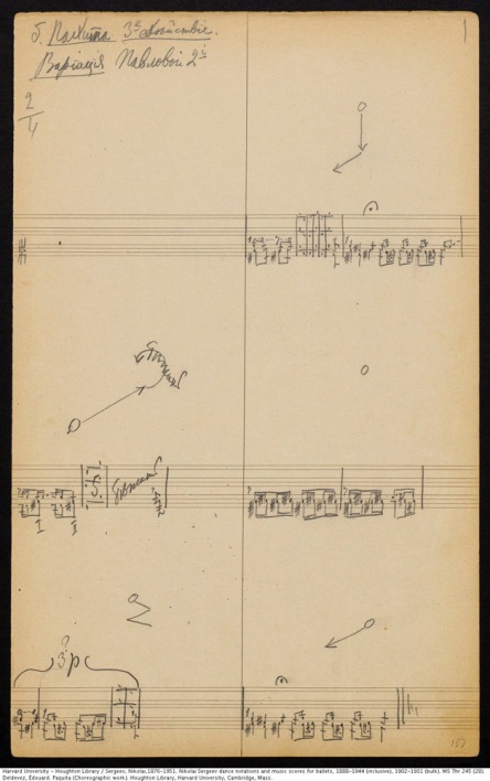 A page of the notation for the Paquita Grand Pas Classique