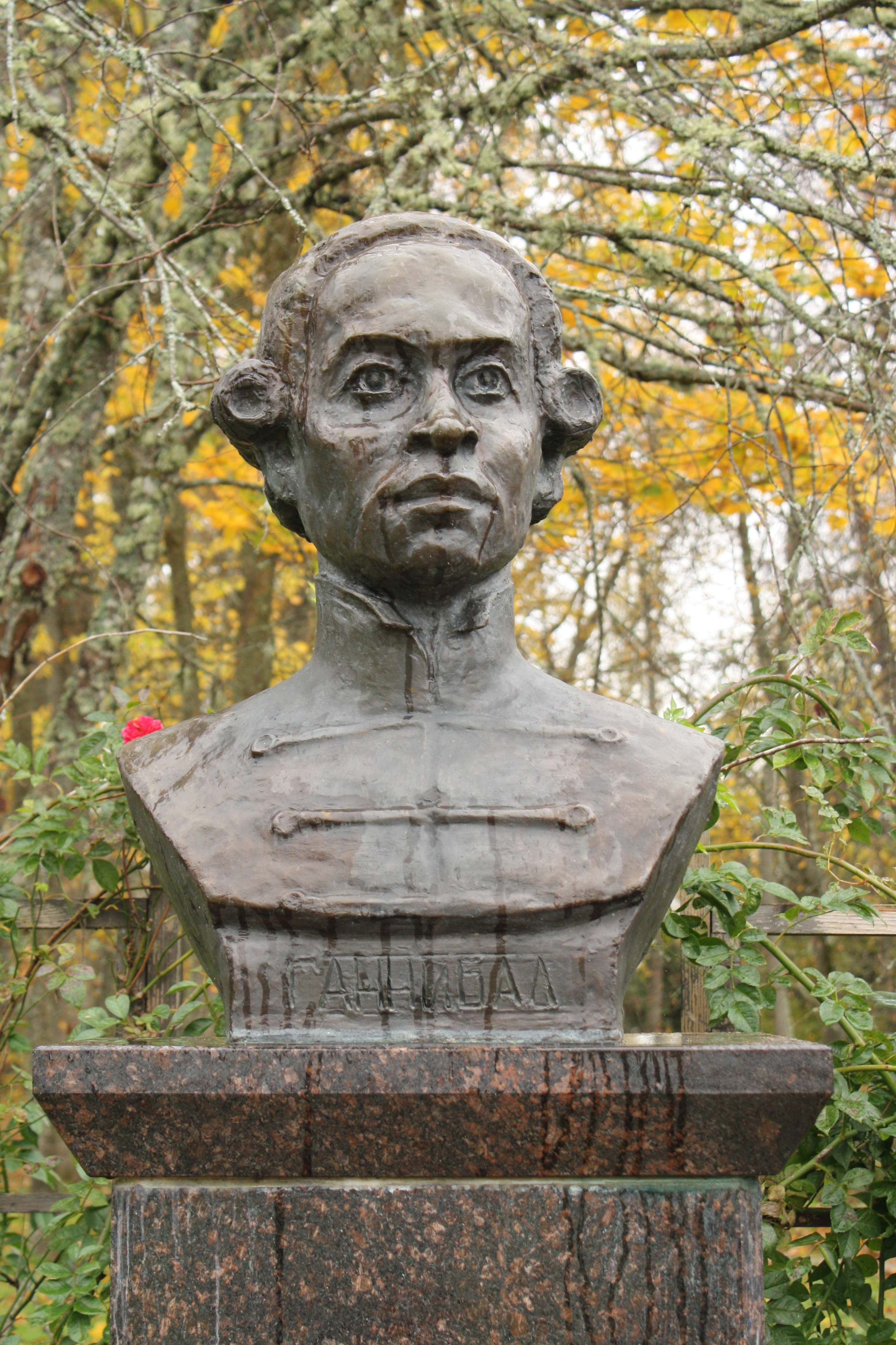Bust of Abram Petrovich Gannibal in Petrovskoe